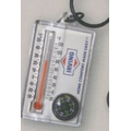 Thermometer / Compass W/ Economical Key Ring